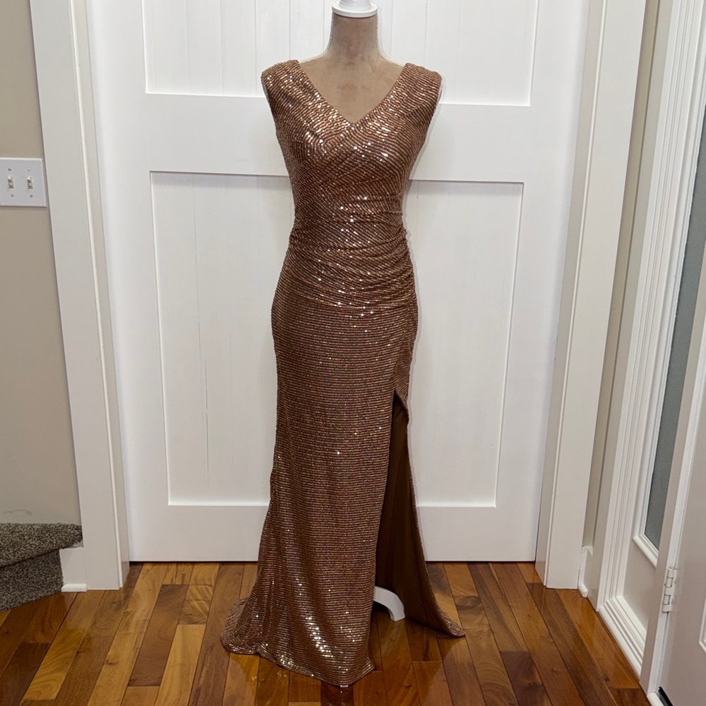 Glamorous Copper Sequin Women’s Dress Size 2 NWOT